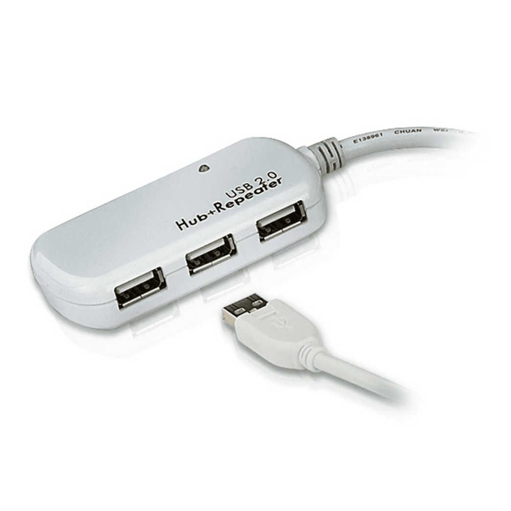 12 m 4 poorten USB 2.0 verlengkabel Daisy-chaining tot 60 m