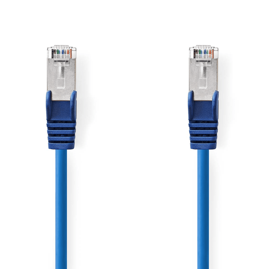 CAT5e Netwerkkabel SF/UTP RJ45 Male RJ45 Male 10.0 m Rond PVC Blauw Envelop