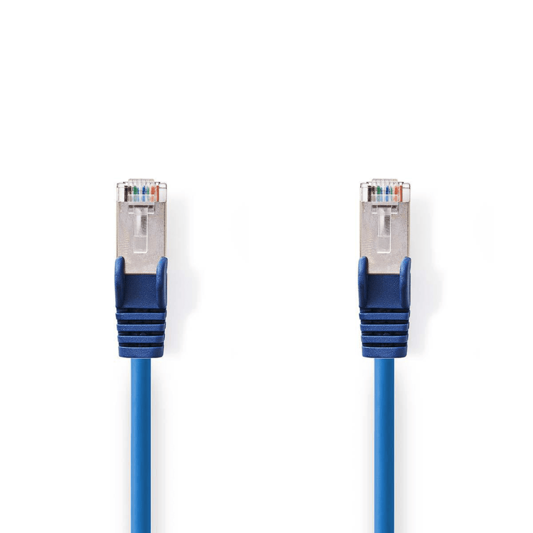CAT5e Netwerkkabel SF/UTP RJ45 Male RJ45 Male 20.0 m Rond PVC Blauw Envelop