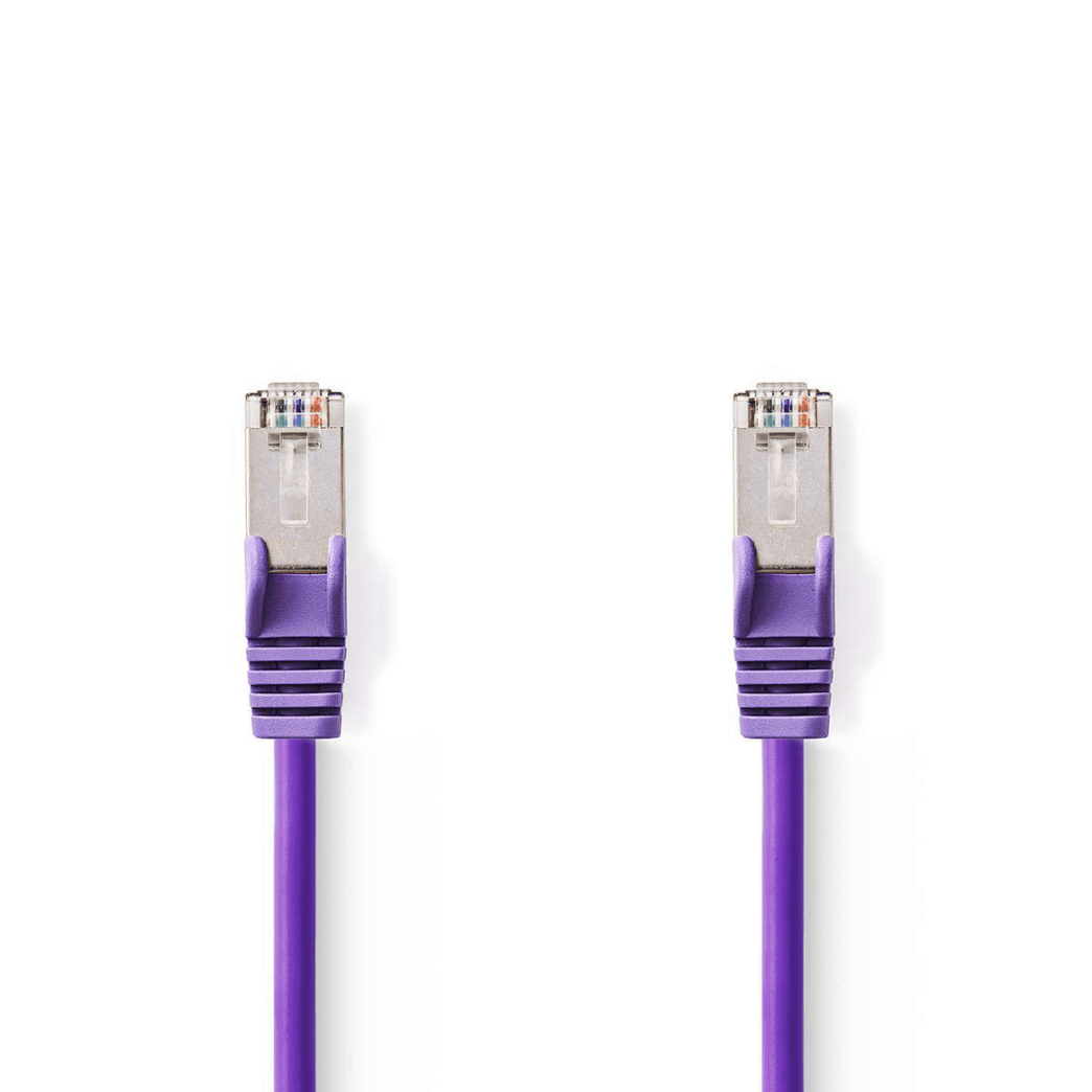 CAT5e Netwerkkabel SF/UTP RJ45 Male RJ45 Male 2.00 m Rond PVC Violet Polybag