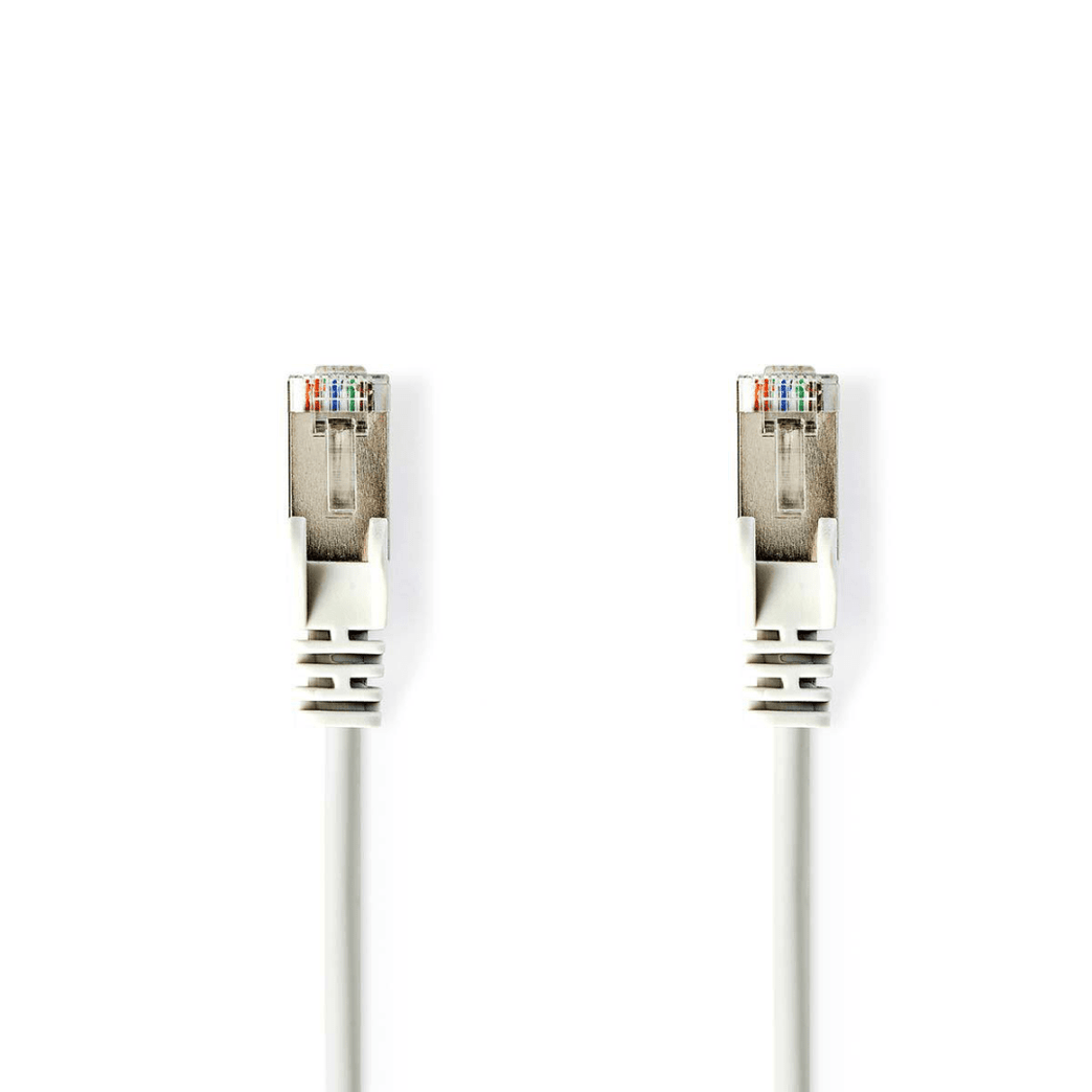CAT5e Netwerkkabel SF/UTP RJ45 Male RJ45 Male 20.0 m Rond PVC Wit Polybag