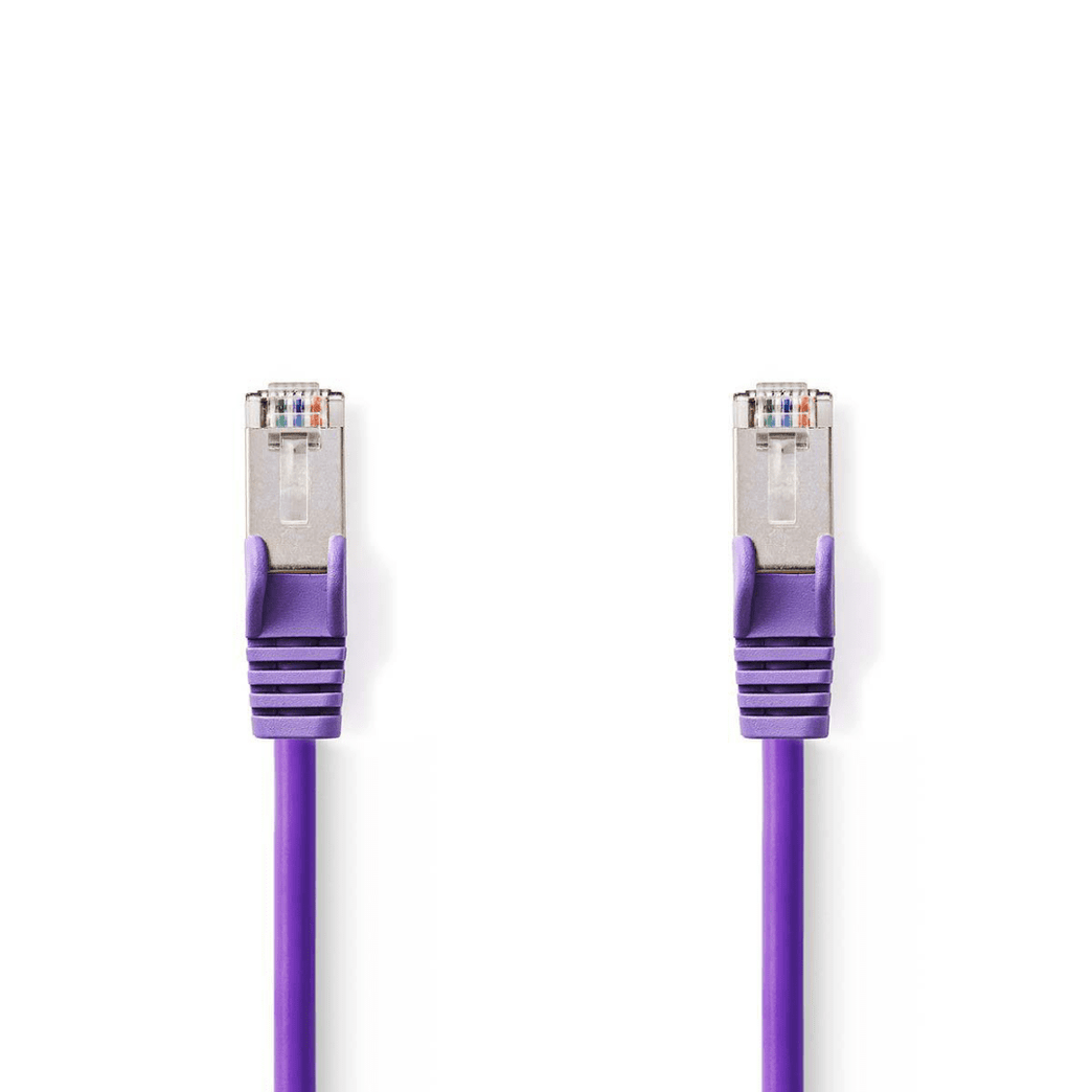 CAT5e Netwerkkabel SF/UTP RJ45 Male RJ45 Male 30.0 m Rond PVC Violet Polybag