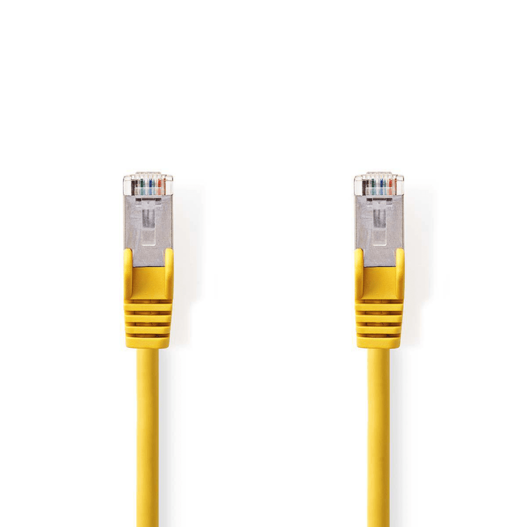 CAT5e Netwerkkabel SF/UTP RJ45 Male RJ45 Male 5.00 m Rond PVC Geel Polybag