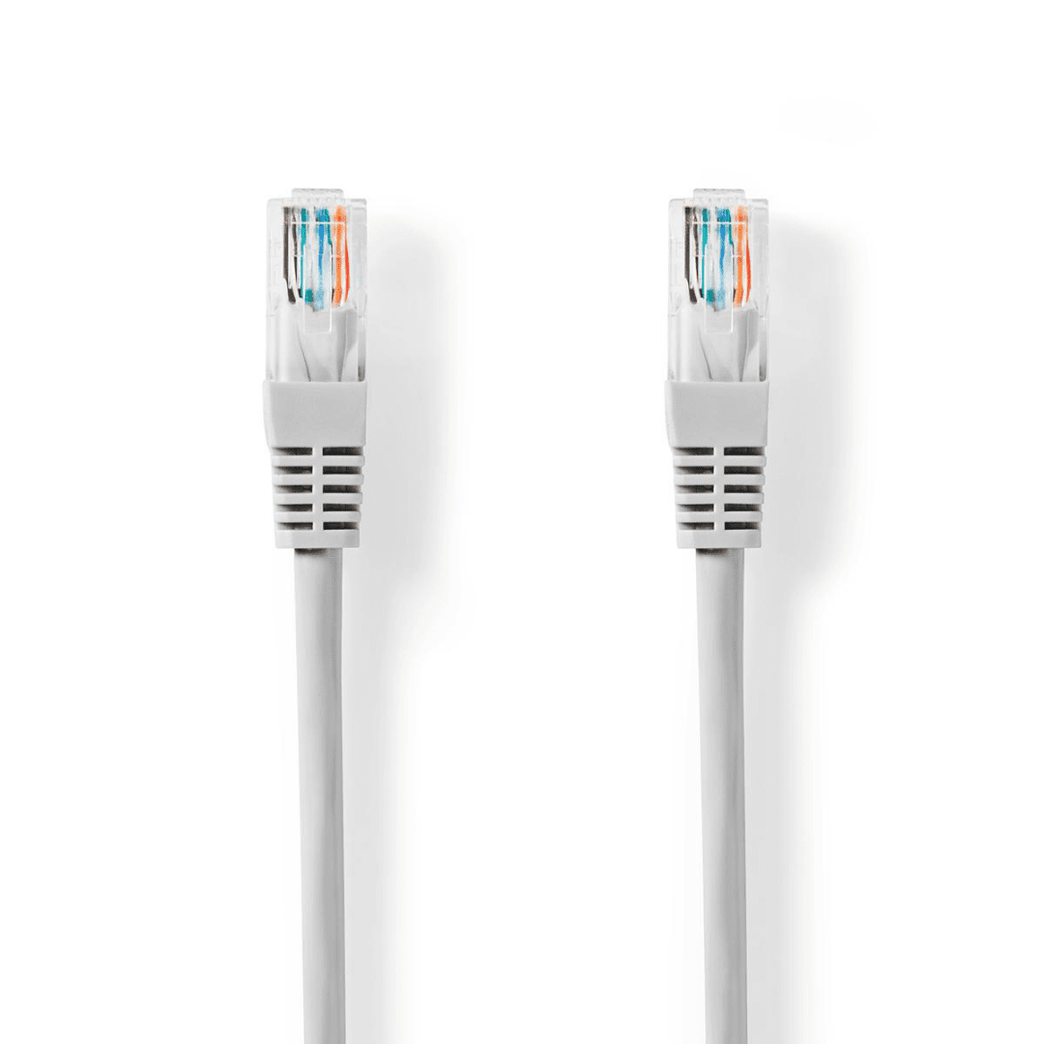 CAT5e Netwerkkabel U/UTP RJ45 Male RJ45 Male 10.0 m Rond PVC Grijs Label