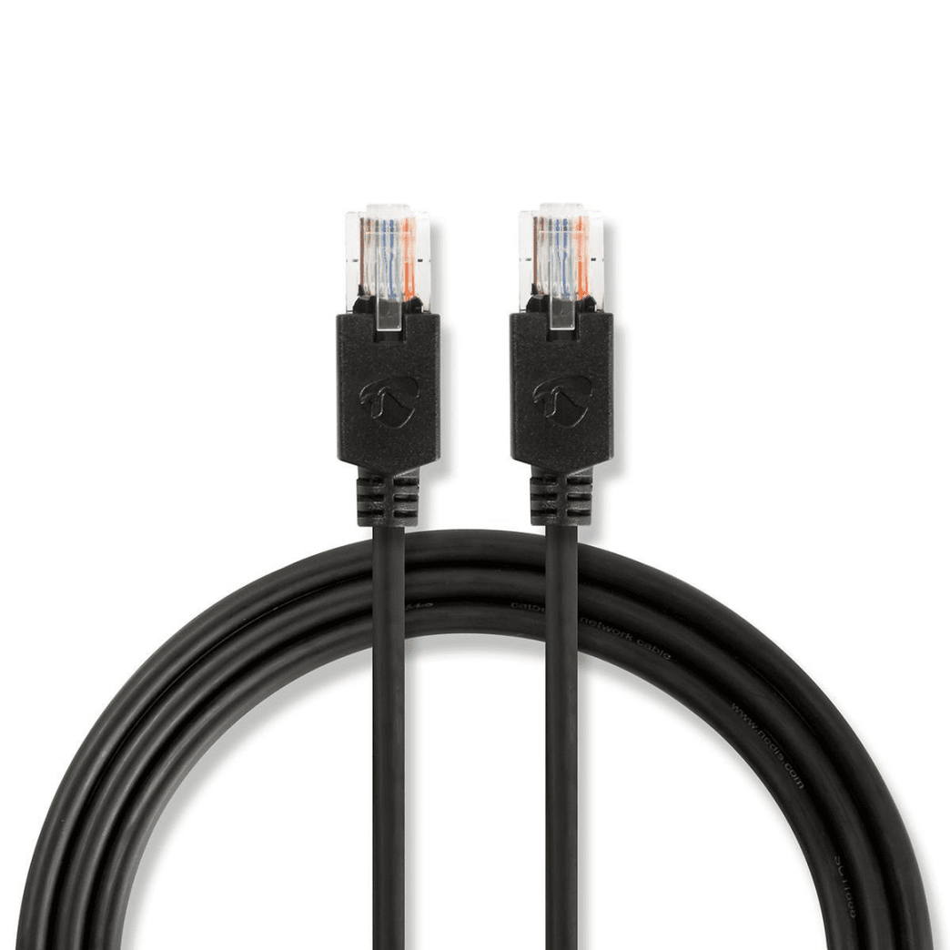 CAT5e Netwerkkabel U/UTP RJ45 Male RJ45 Male 2.00 m Rond LSZH Antraciet Polybag
