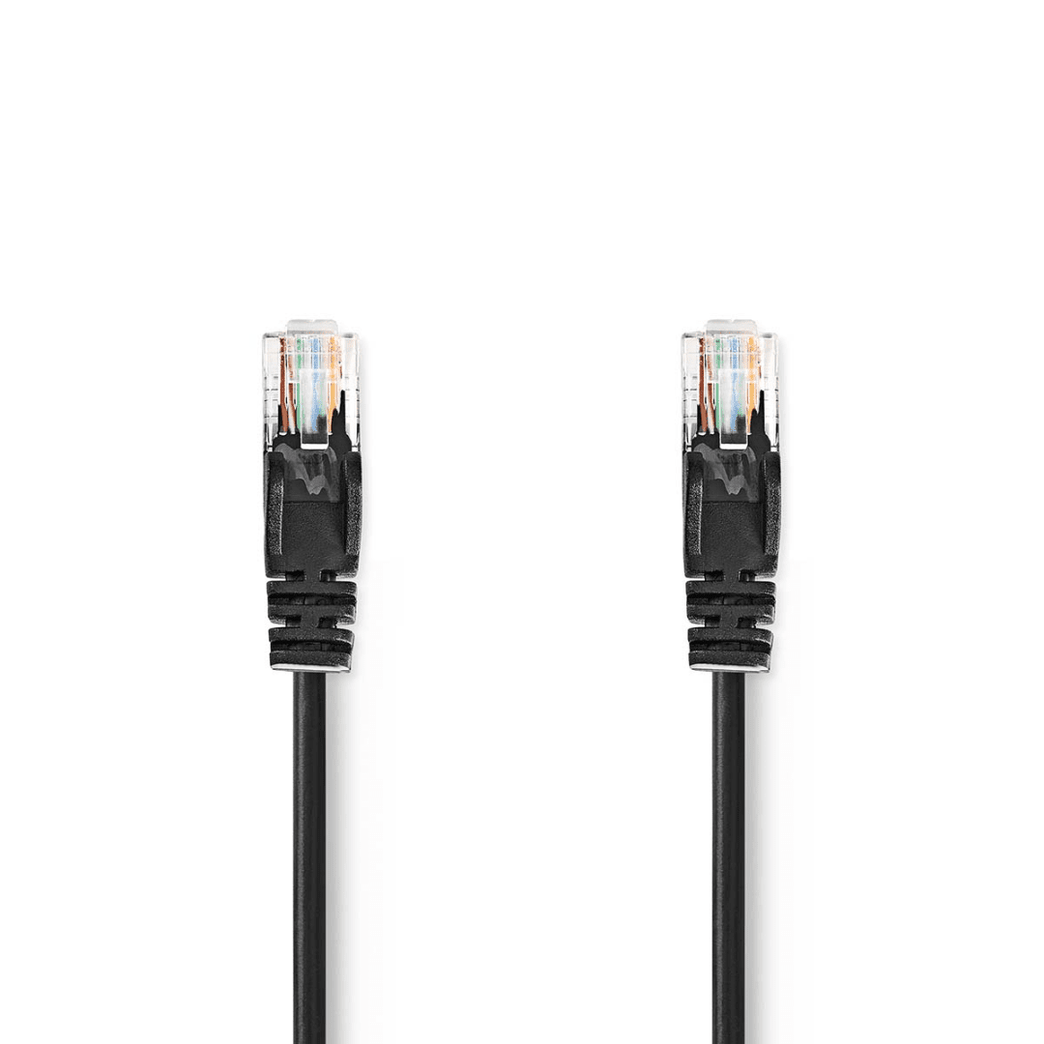 CAT5e Netwerkkabel U/UTP RJ45 Male RJ45 Male 2.00 m Rond PVC Zwart Label