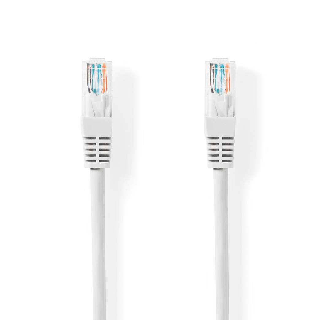 CAT5e Netwerkkabel U/UTP RJ45 Male RJ45 Male 5.00 m Rond PVC Wit Label