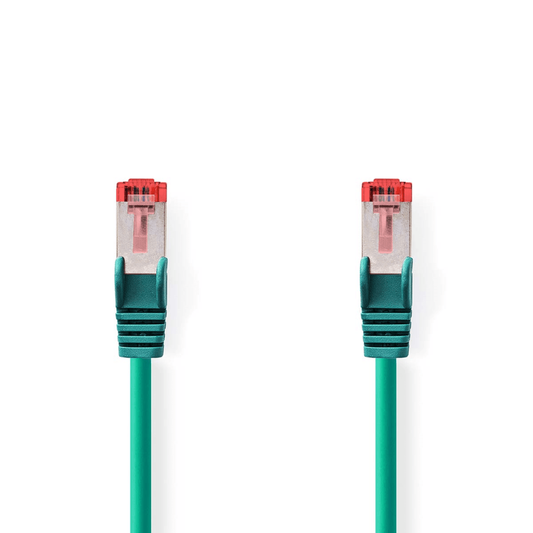 CAT6 Netwerkkabel RJ45 Male RJ45 Male S/FTP 1.00 m Rond LSZH Groen Envelop