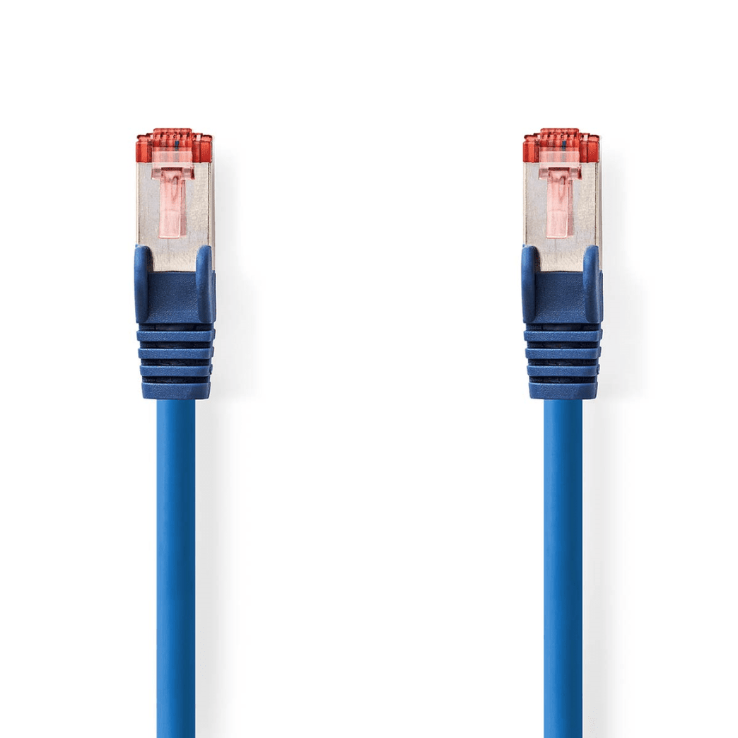 CAT6 Netwerkkabel RJ45 Male RJ45 Male S/FTP 15.0 m Rond LSZH Blauw Polybag