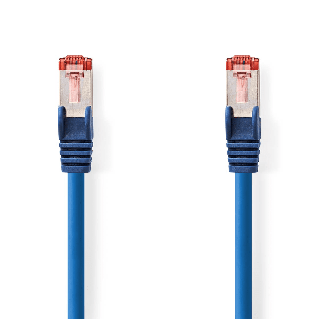 CAT6 Netwerkkabel RJ45 Male RJ45 Male S/FTP 20.0 m Rond LSZH Blauw Polybag