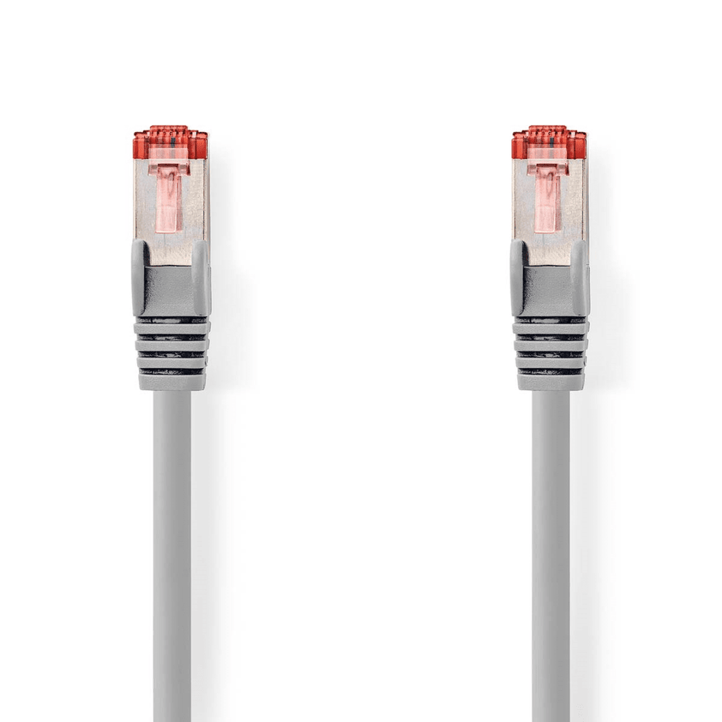 CAT6 Netwerkkabel RJ45 Male RJ45 Male S/FTP 30.0 m Rond LSZH Grijs Polybag