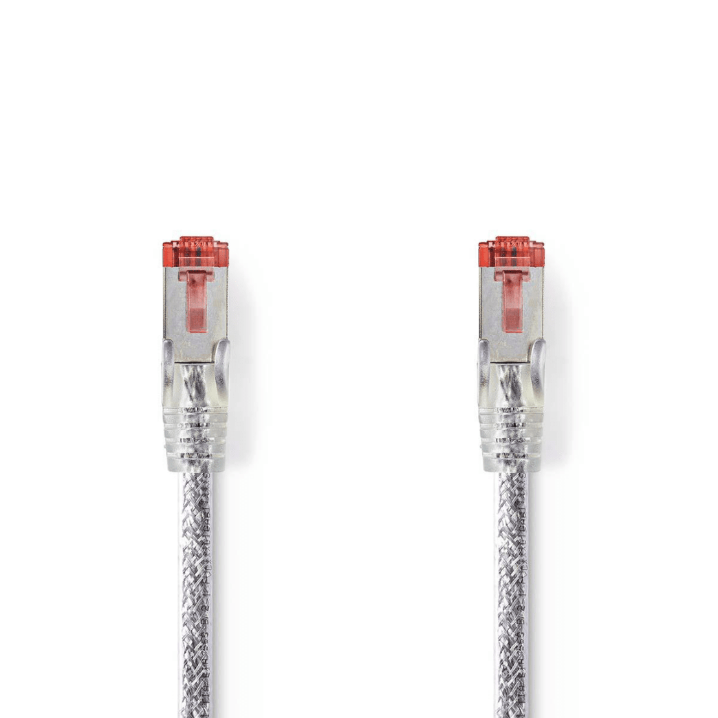CAT6 Netwerkkabel RJ45 Male RJ45 Male S/FTP 5.00 m Rond LSZH Transparant Polybag