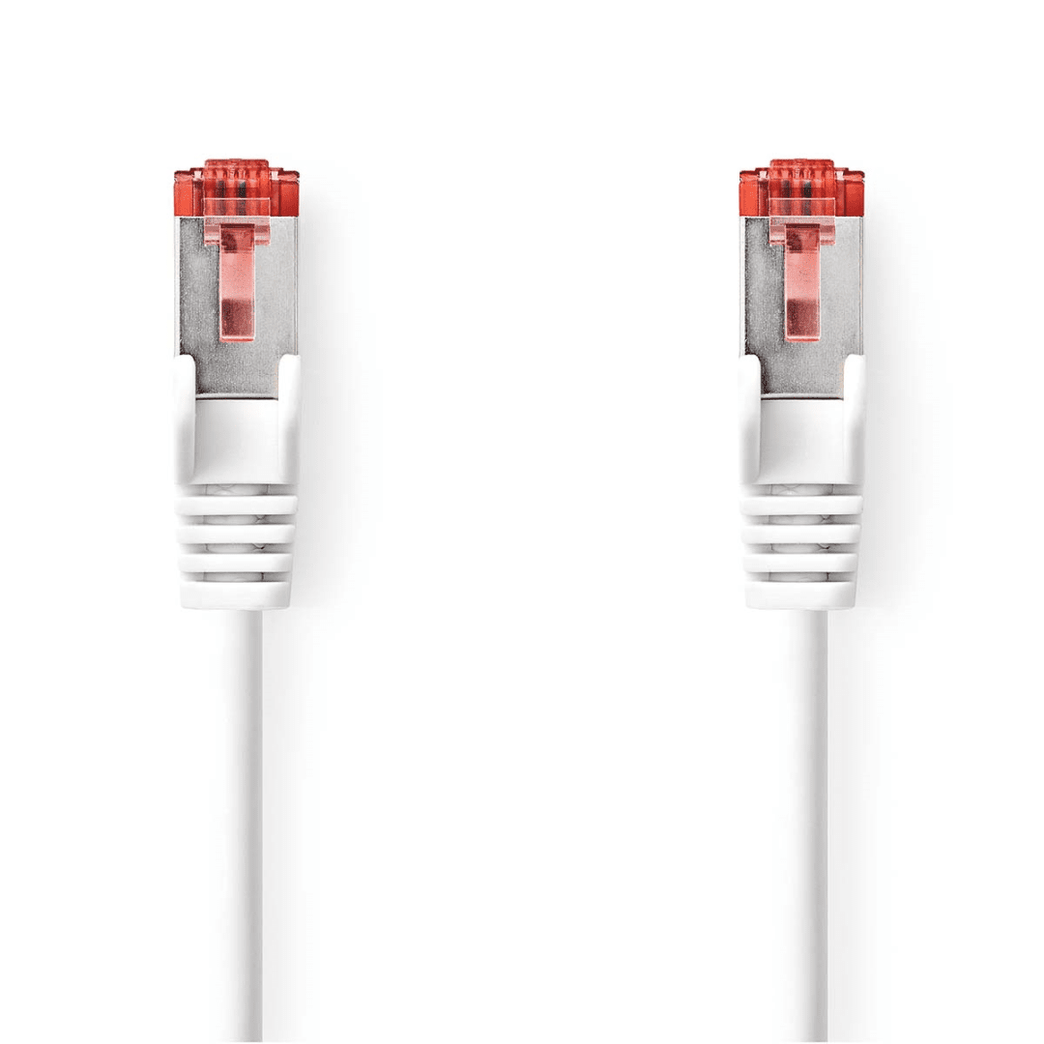 CAT6 Netwerkkabel RJ45 Male RJ45 Male S/FTP 5.00 m Rond LSZH Wit Envelop