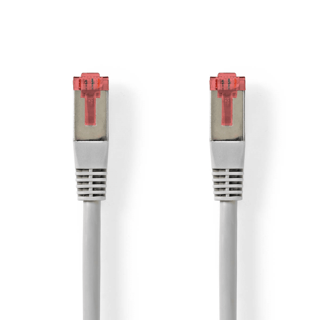 CAT6 Netwerkkabel RJ45 Male RJ45 Male SF/UTP 0.50 m Rond PVC Grijs Label