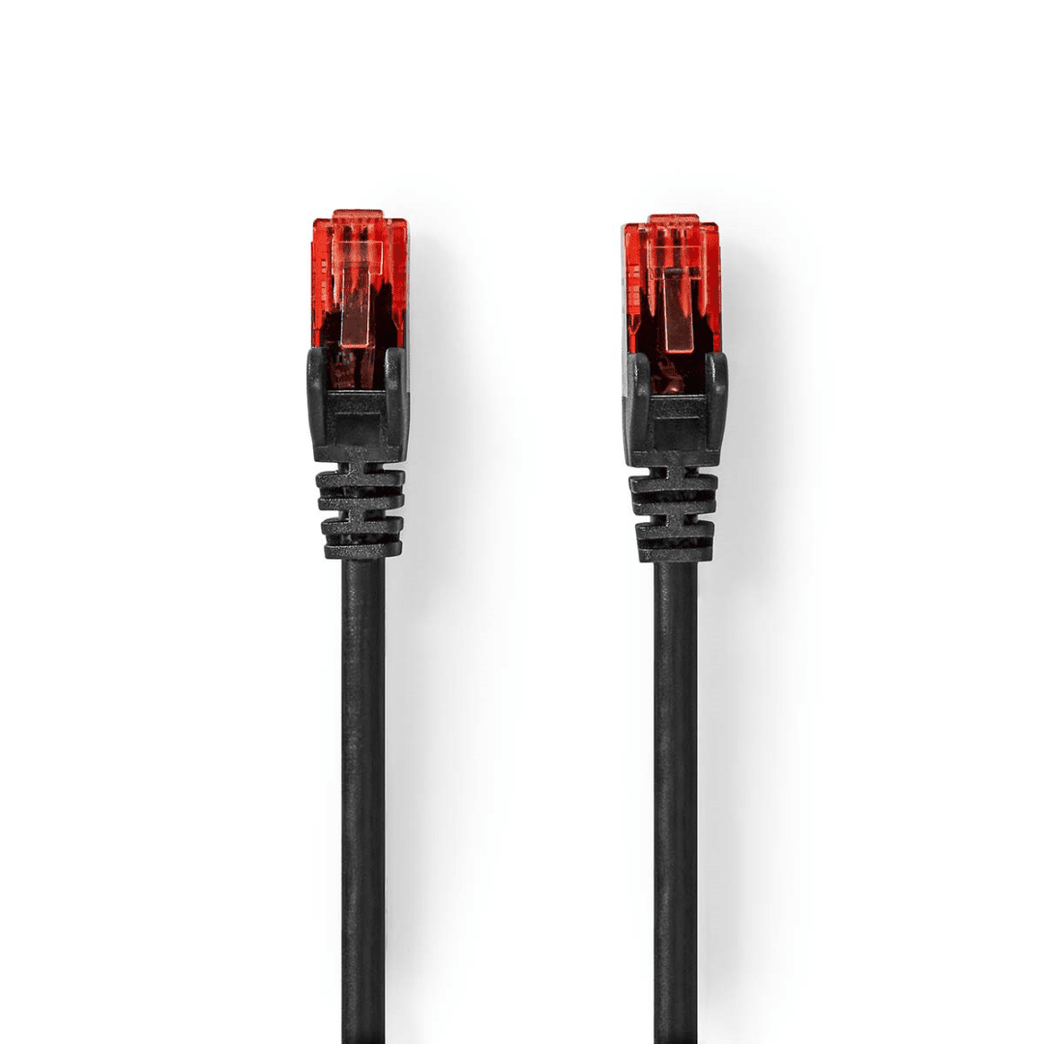CAT6 Netwerkkabel RJ45 Male RJ45 Male U/UTP 20 m Buitenshuis Rond PVC Zwart Doos