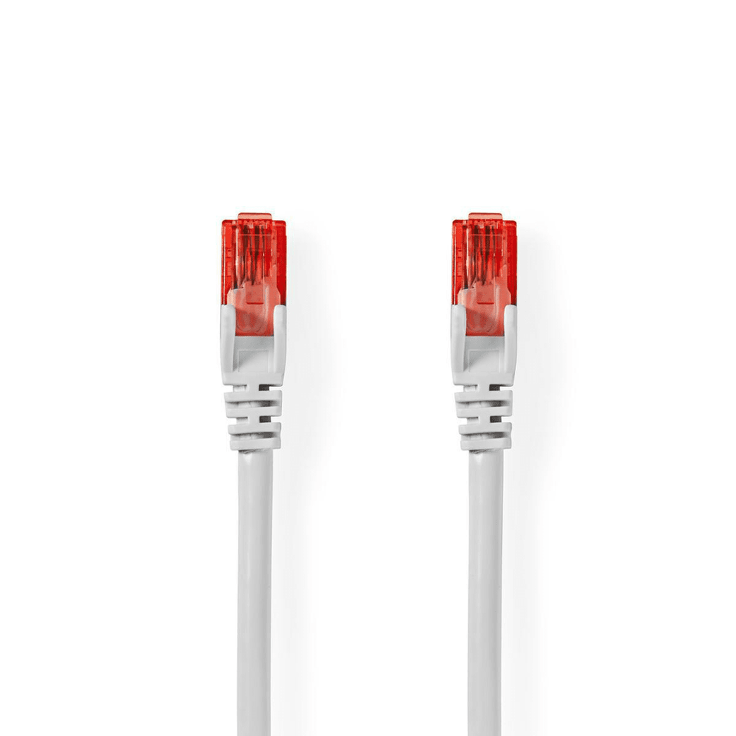 CAT6 Netwerkkabel RJ45 Male RJ45 Male U/UTP 5.00 m Rond PVC Wit Polybag