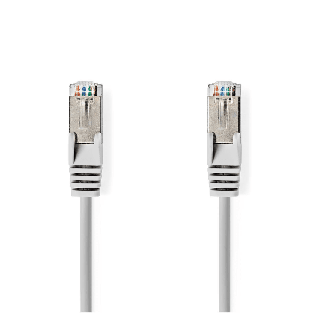 CAT6a netwerkkabel SF/UTP RJ45 Male RJ45 Male 7.50 m Rond PVC Grijs Label