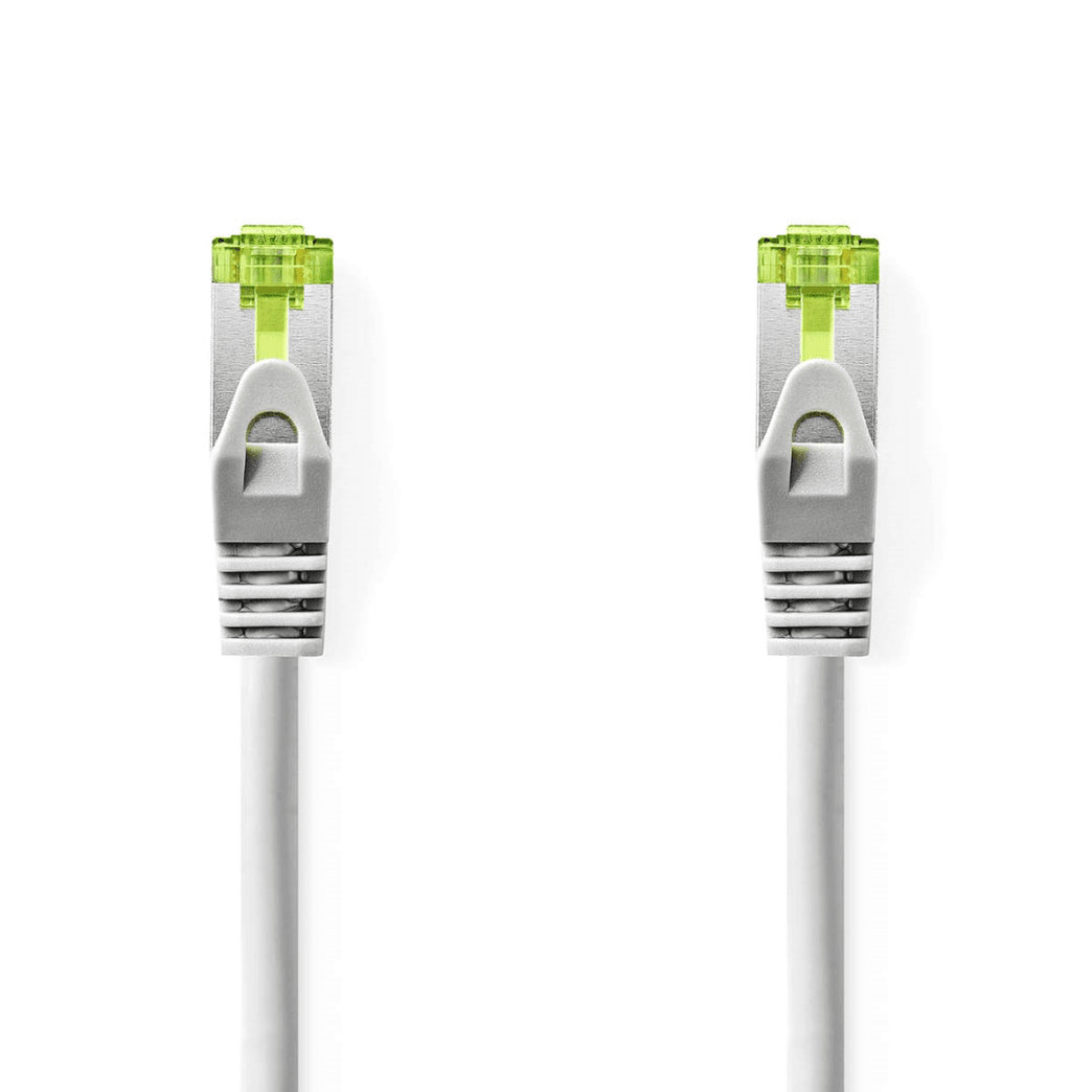 CAT7 Netwerkkabel S/FTP RJ45 Male RJ45 Male 15.0 m Snagless Rond LSZH Grijs Polybag