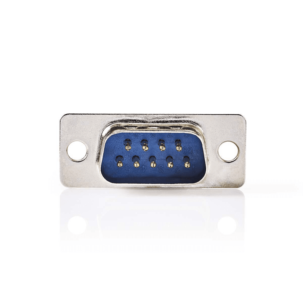 D-Sub-Chassisdeel D-SUB 9-Pins Male Zilver Envelop