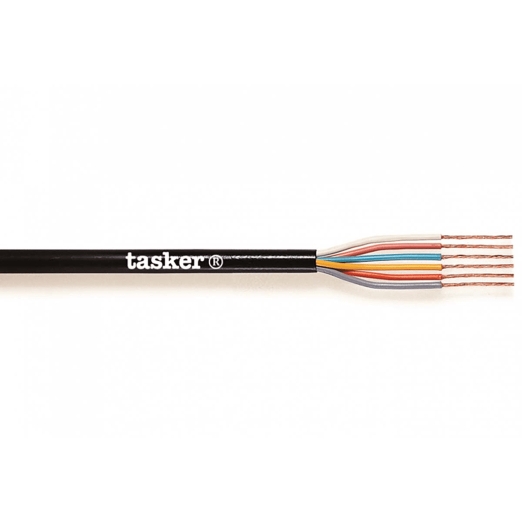 Datakabel op Haspel 6x 0.25 - 100 m Zwart