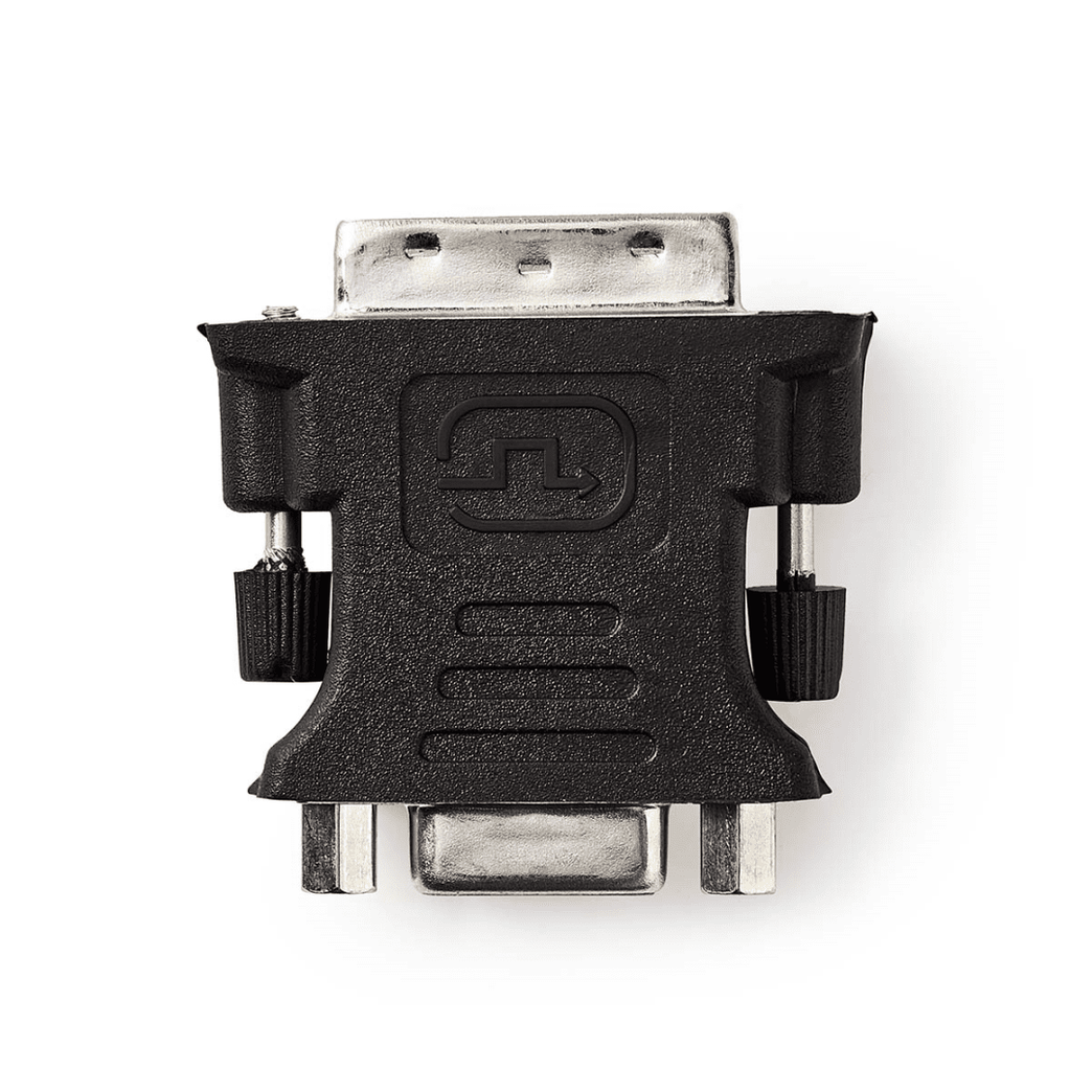 DVI-Adapter DVI-I 24+5-Pin Male VGA Female 15p Vernikkeld Recht PVC Zwart Doos