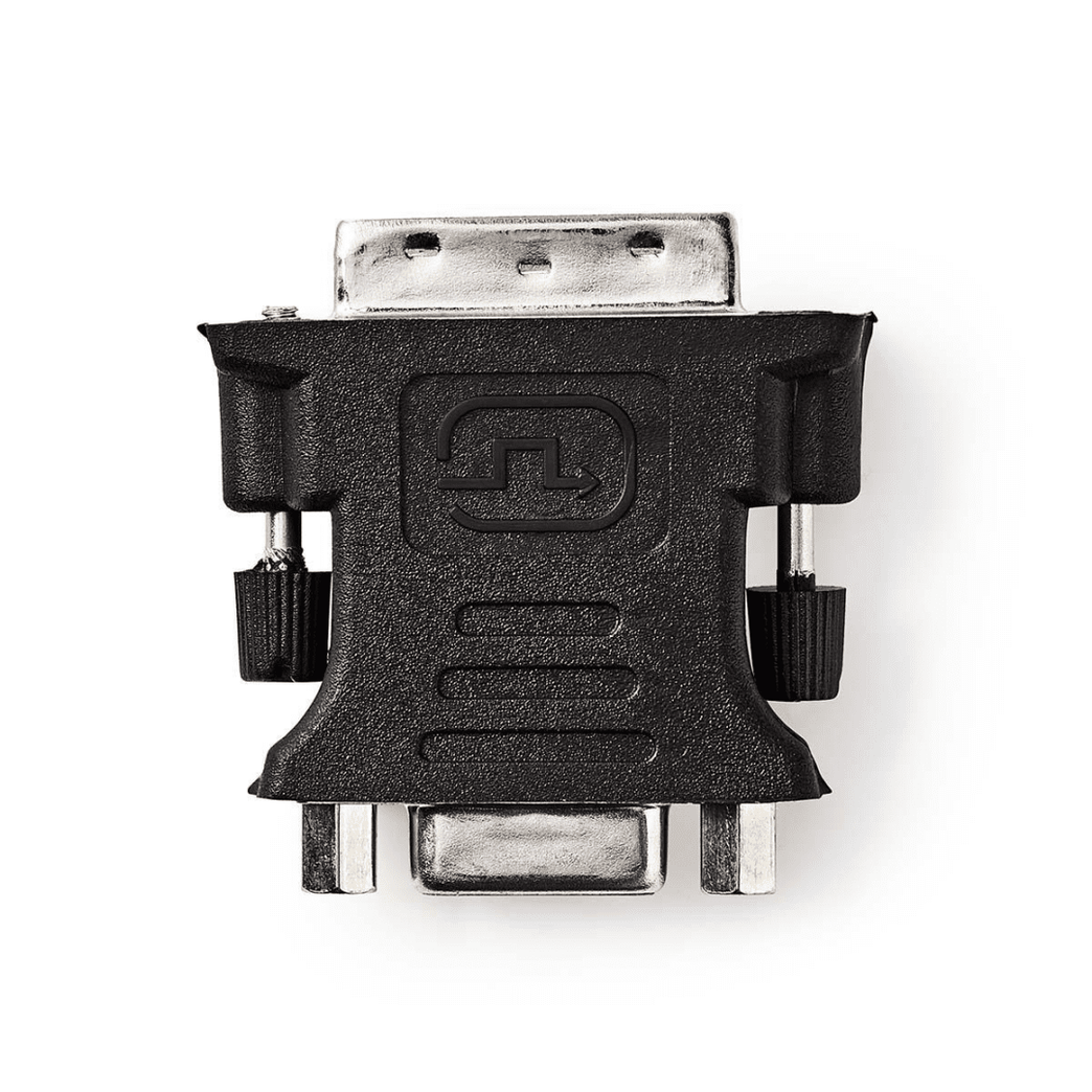 DVI-Adapter DVI-I 24+5-Pin Male VGA Female 15p Vernikkeld Recht PVC Zwart Envelop