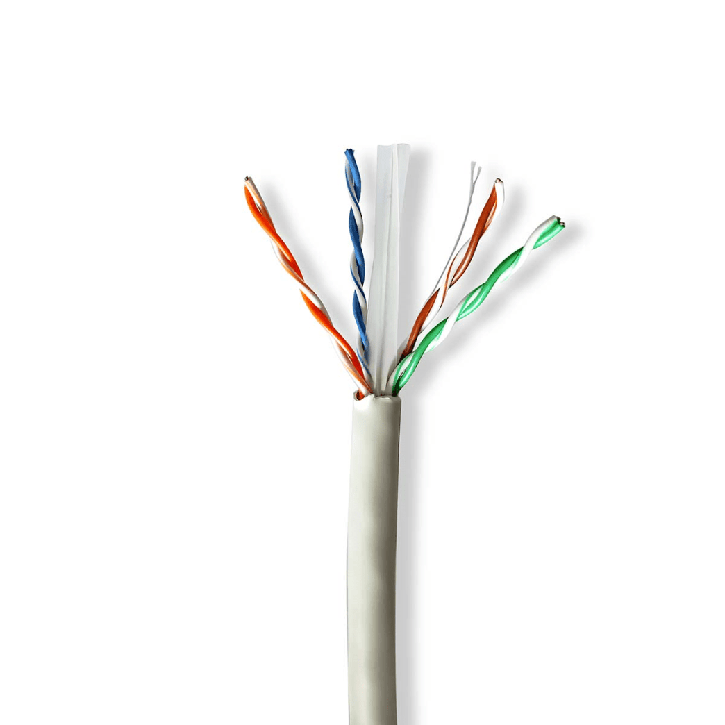 Netwerk Kabel Rol CAT6 Solid U/UTP Koper 305.0 m Binnenshuis Rond LSZH Grijs Gift Box
