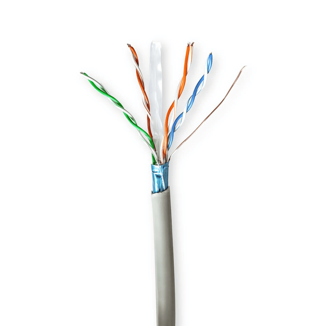 Netwerk Kabel Rol CAT6 Stranded F/UTP CCA 50.0 m Binnenshuis Rond PVC Grijs Gift Box