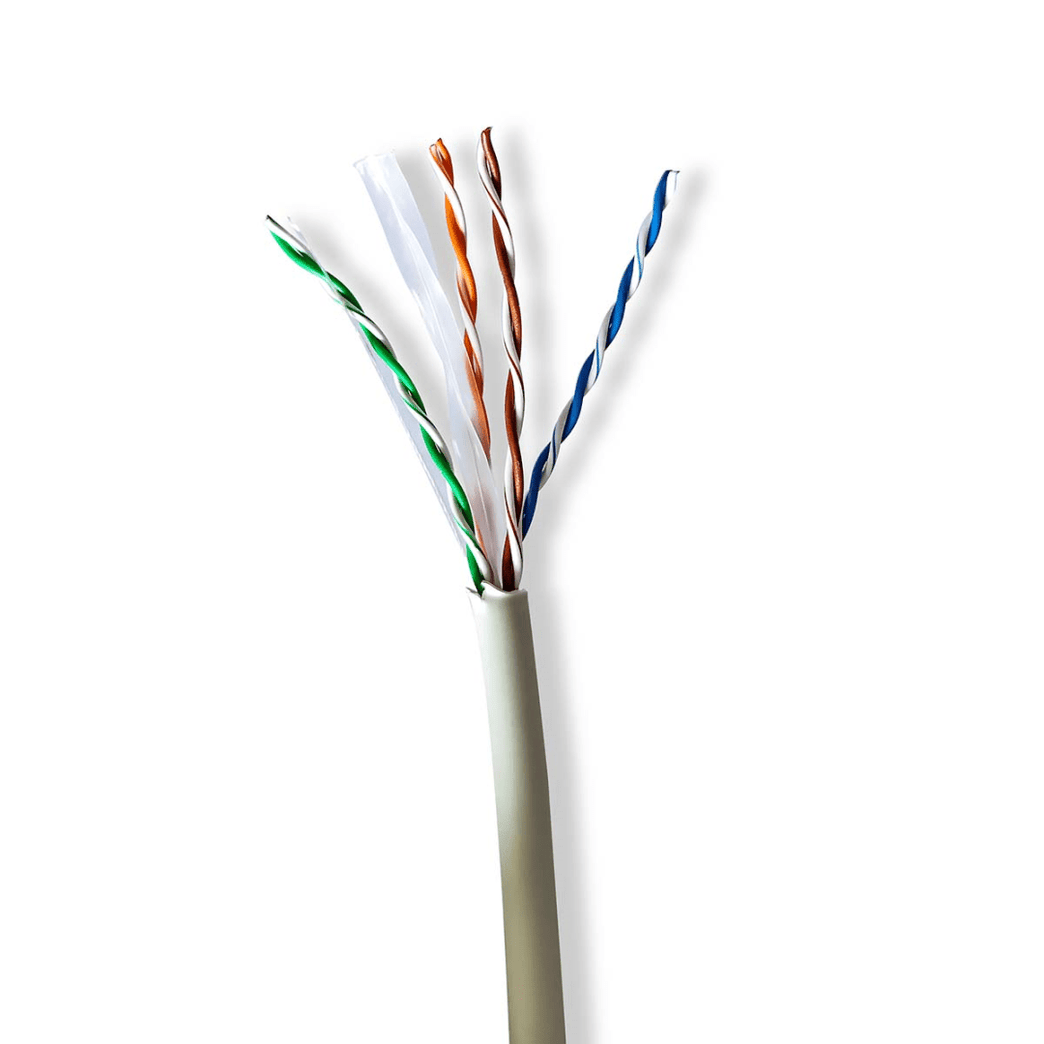 Netwerk Kabel Rol CAT6 Stranded U/UTP Koper 305.0 m Binnenshuis Rond LSZH Grijs Gift Box