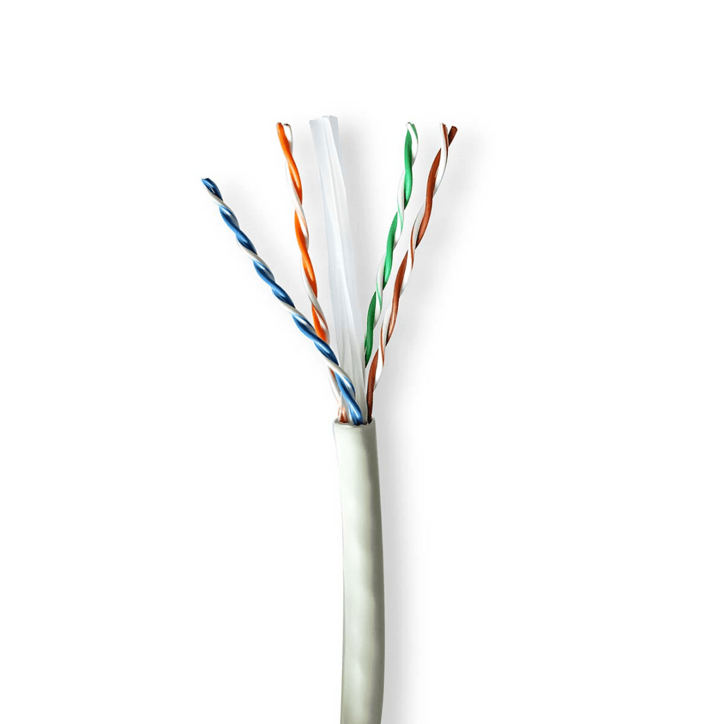 Netwerk Kabel Rol CAT6a Solid U/UTP Koper 305.0 m Binnenshuis Rond LSZH Grijs Trekdoos