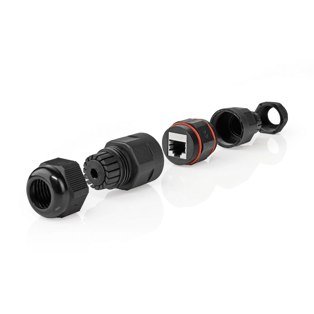 Netwerkkoppeling Buitenshuis CAT6 Afgeschermd RJ45 Female RJ45 Female Recht PVC Doos
