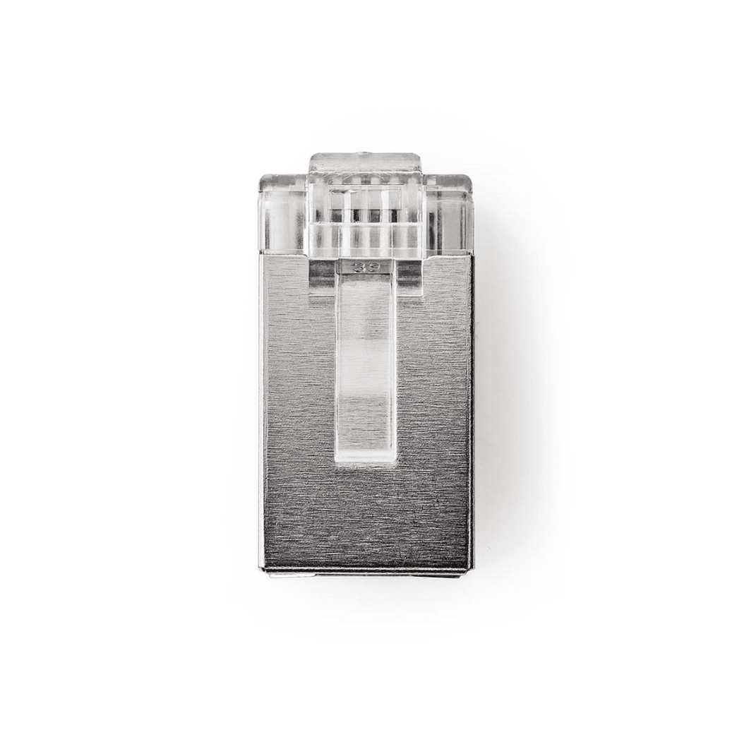 RJ45-Connector Male Stranded STP CAT6 Recht Verguld 10 Stuks PVC Transparant Doos