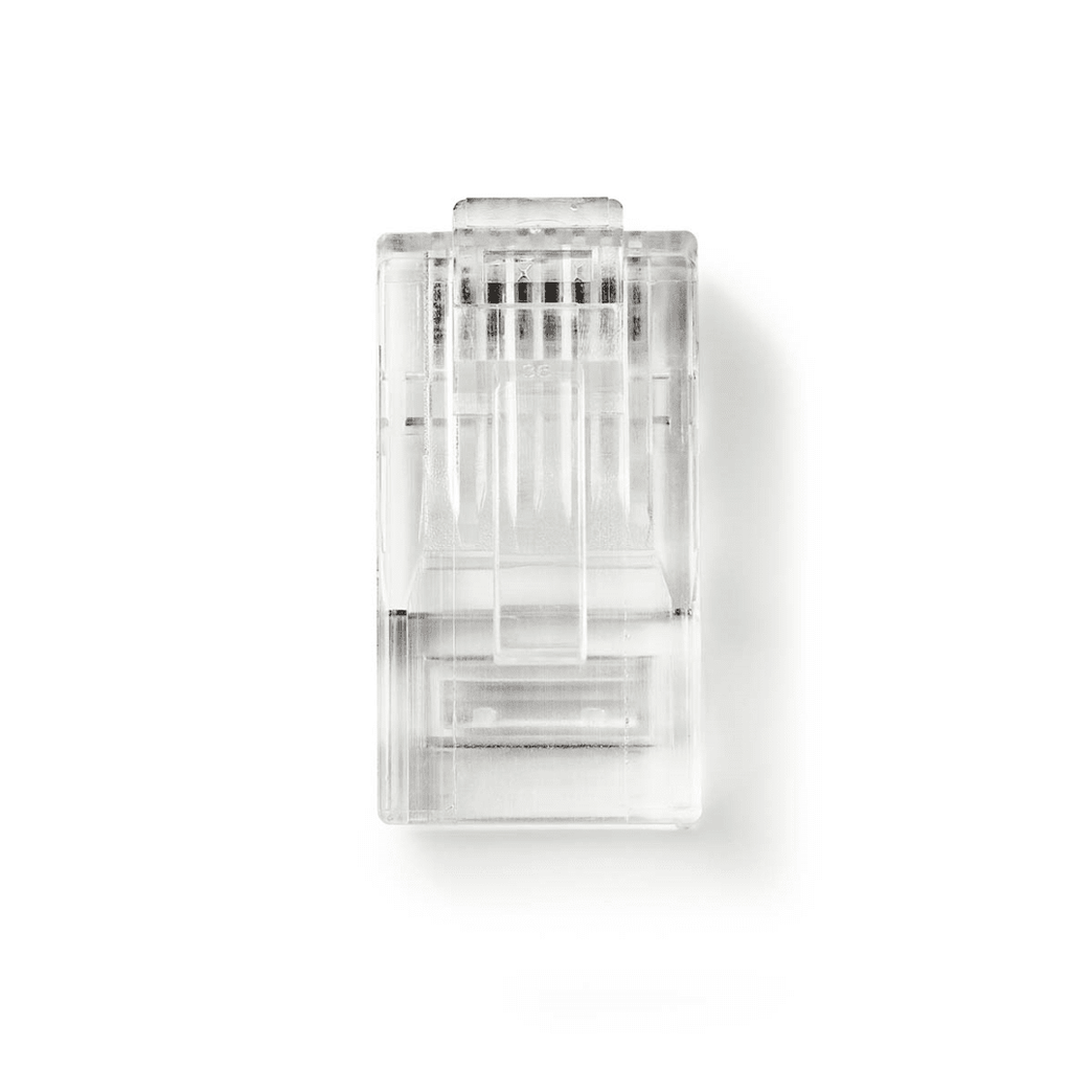 RJ45-Connector Male Stranded UTP CAT6 Recht Verguld 10 Stuks PVC Transparant Doos