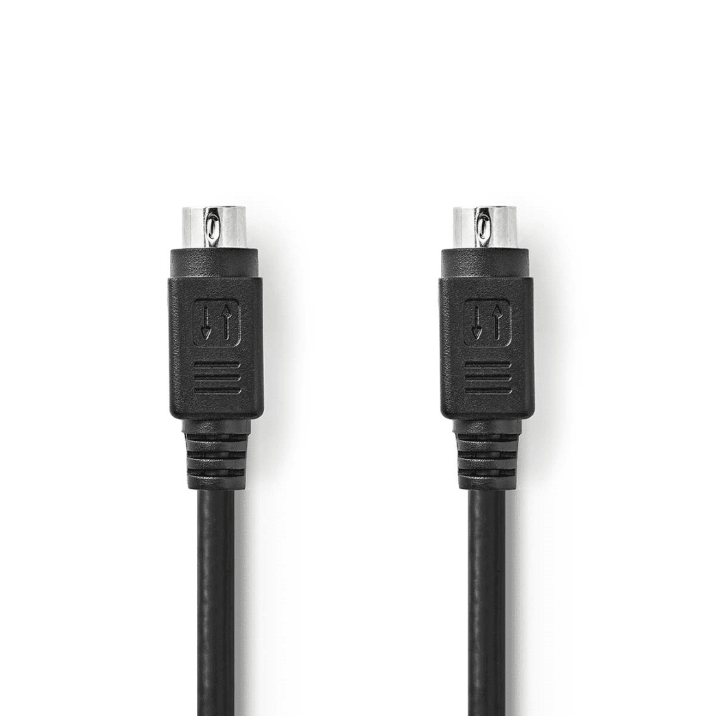 S-Video-Kabel S-Video Male S-Video Male Vernikkeld 480i 2.00 m Rond PVC Zwart Envelop