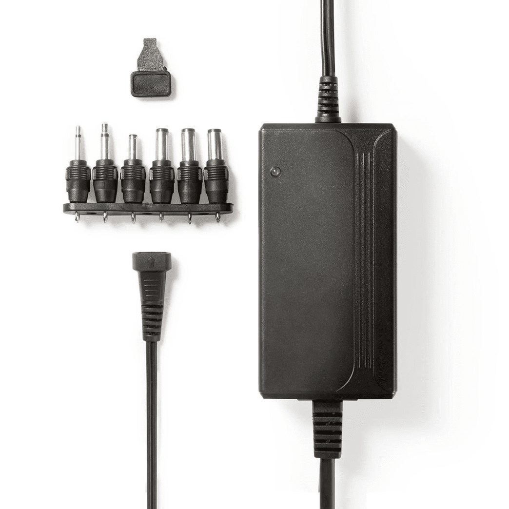 Universele AC-Stroomadapter 27 W 3 - 12 V DC 3.60 m 2.25 A 6 plug s Zwart