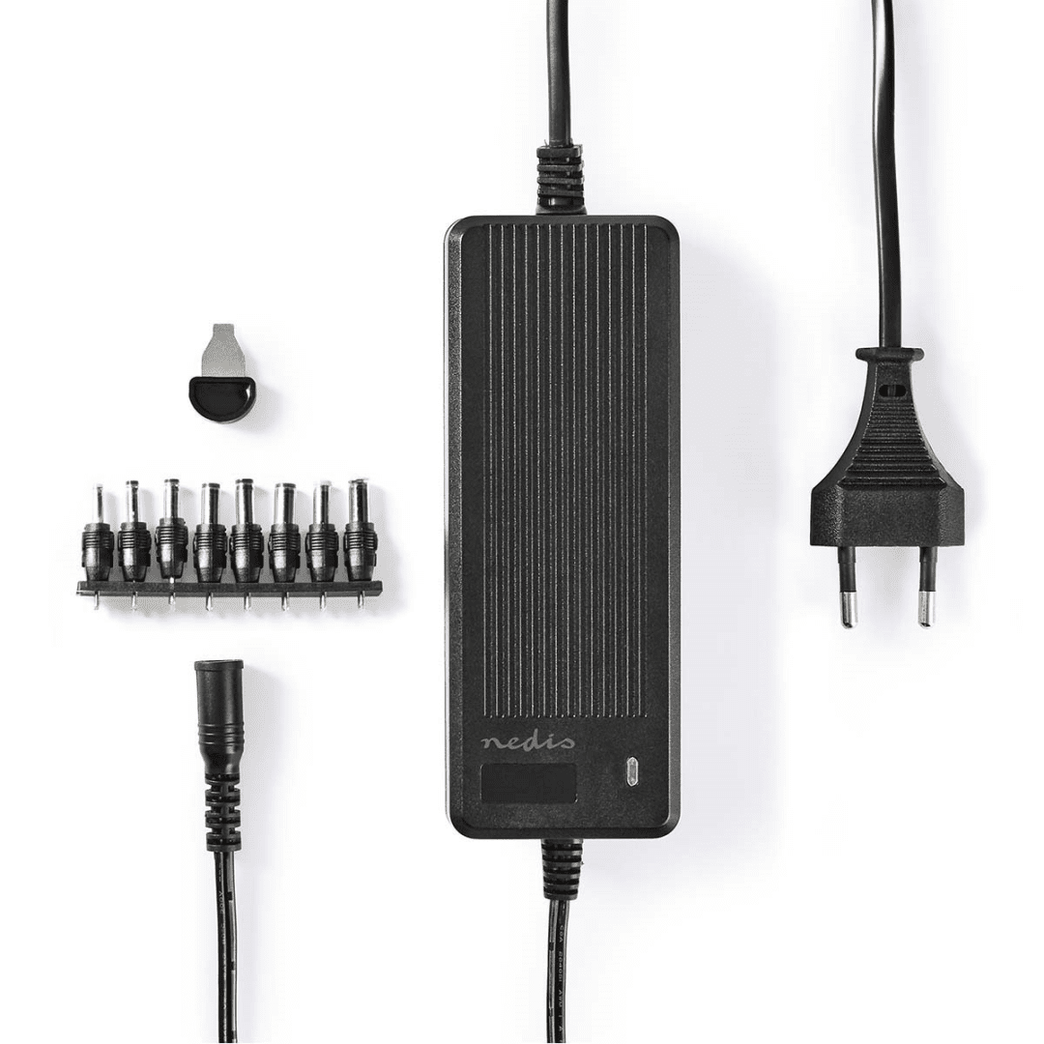 Universele AC-Stroomadapter 60 W 6 - 16 V DC 1.10 m 5.0 - 5.2 A 8 plug s Zwart