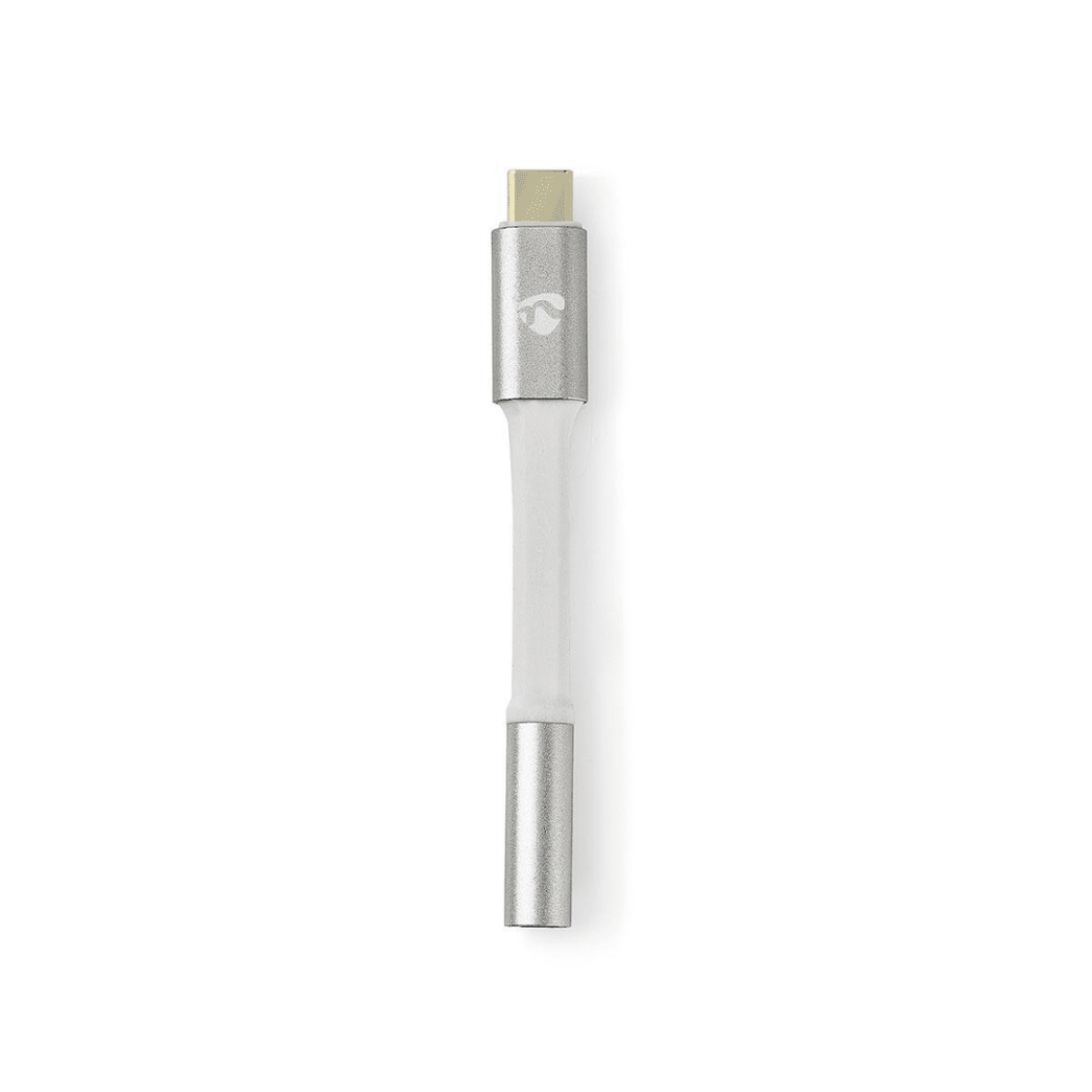 USB-C Adapter USB 2.0 USB-C Male 3,5 mm Female 0.08 m Rond Verguld Gevlochten / Nylon Wit / Zilver Cover Window Box