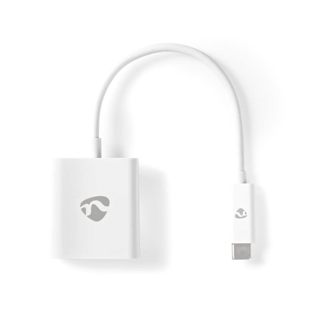 USB-C Adapter USB 3.2 Gen 1 USB-C Male HDMI Output 4K@30Hz 0.20 m Rond Vernikkeld PVC Wit Doos