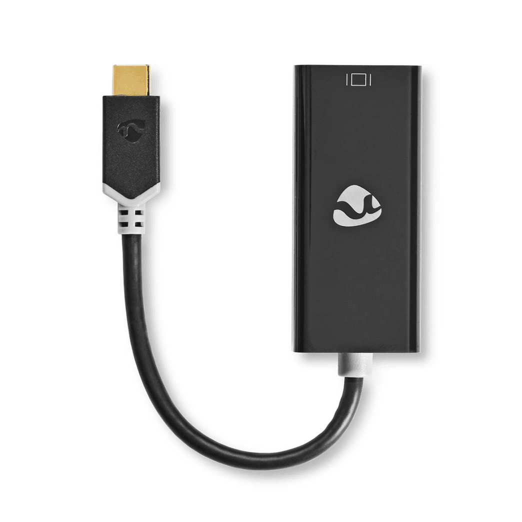 USB-C Adapter USB 3.2 Gen 1 USB-C Male Mini DisplayPort Female 0.20 m Rond Verguld PVC Antraciet Window Box