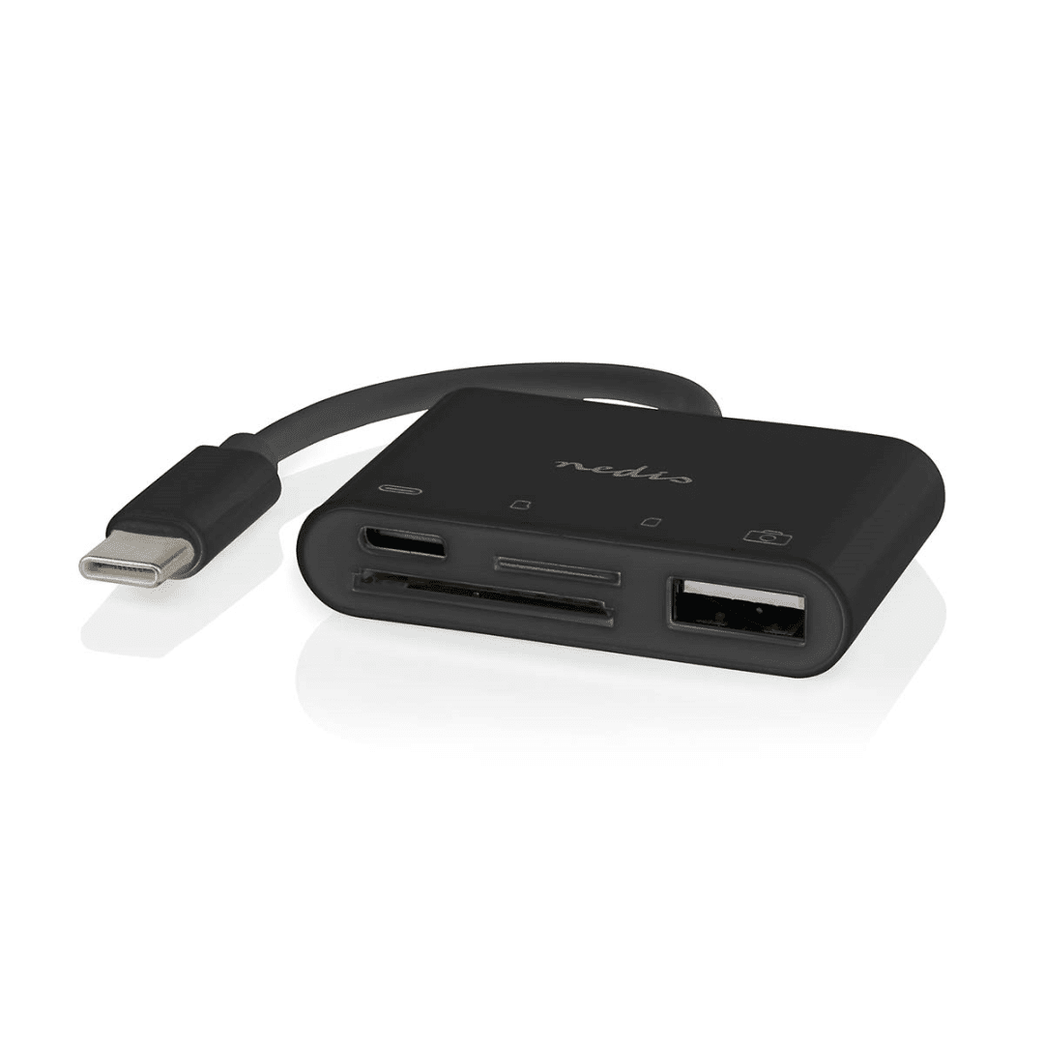 USB-Hub 1x USB-C 1x USB A / 1x USB-C 4-Poorts poort en USB 2.0 USB Gevoed SD & MicroSD