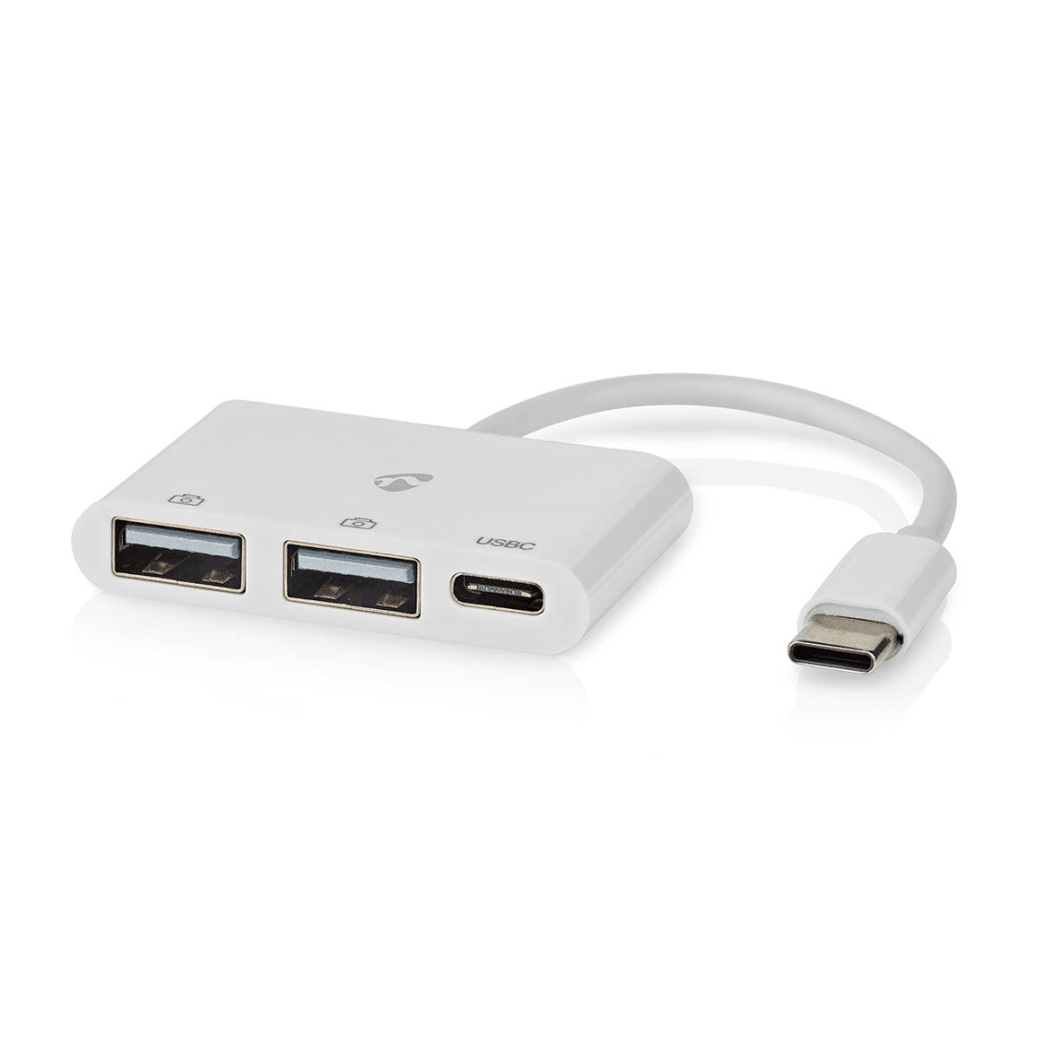 USB-Hub 1x USB-C 1x USB-C / 2x USB 2.0 A Female 3 poort en USB Gevoed