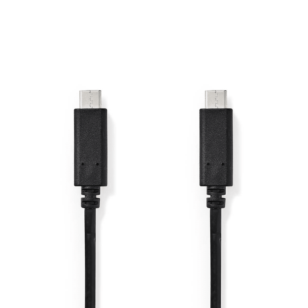 USB-Kabel USB 3.2 Gen 1 USB-C Male USB-C Male 60 W 4K@60Hz 5 Gbps Vernikkeld 1.00 m Rond PVC Zwart Doos
