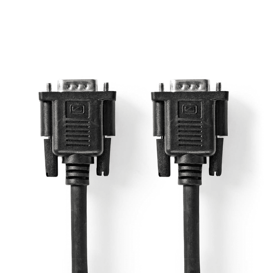 VGA-Kabel VGA Male VGA Female 15p Vernikkeld Maximale resolutie: 1280x800 5.00 m Rond ABS Zwart Label