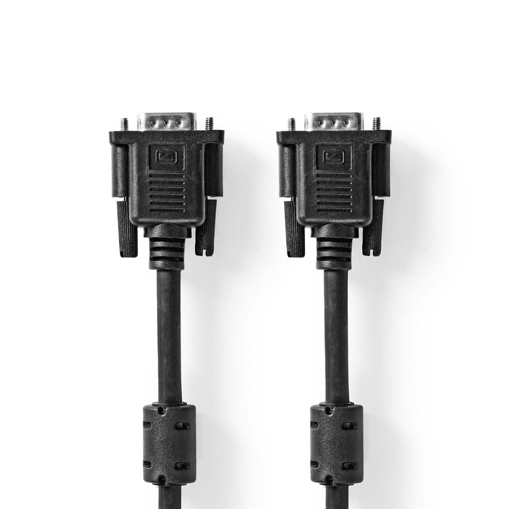 VGA-Kabel VGA Male VGA Male Vernikkeld Maximale resolutie: 1280x768 5.00 m Rond ABS Zwart Envelop