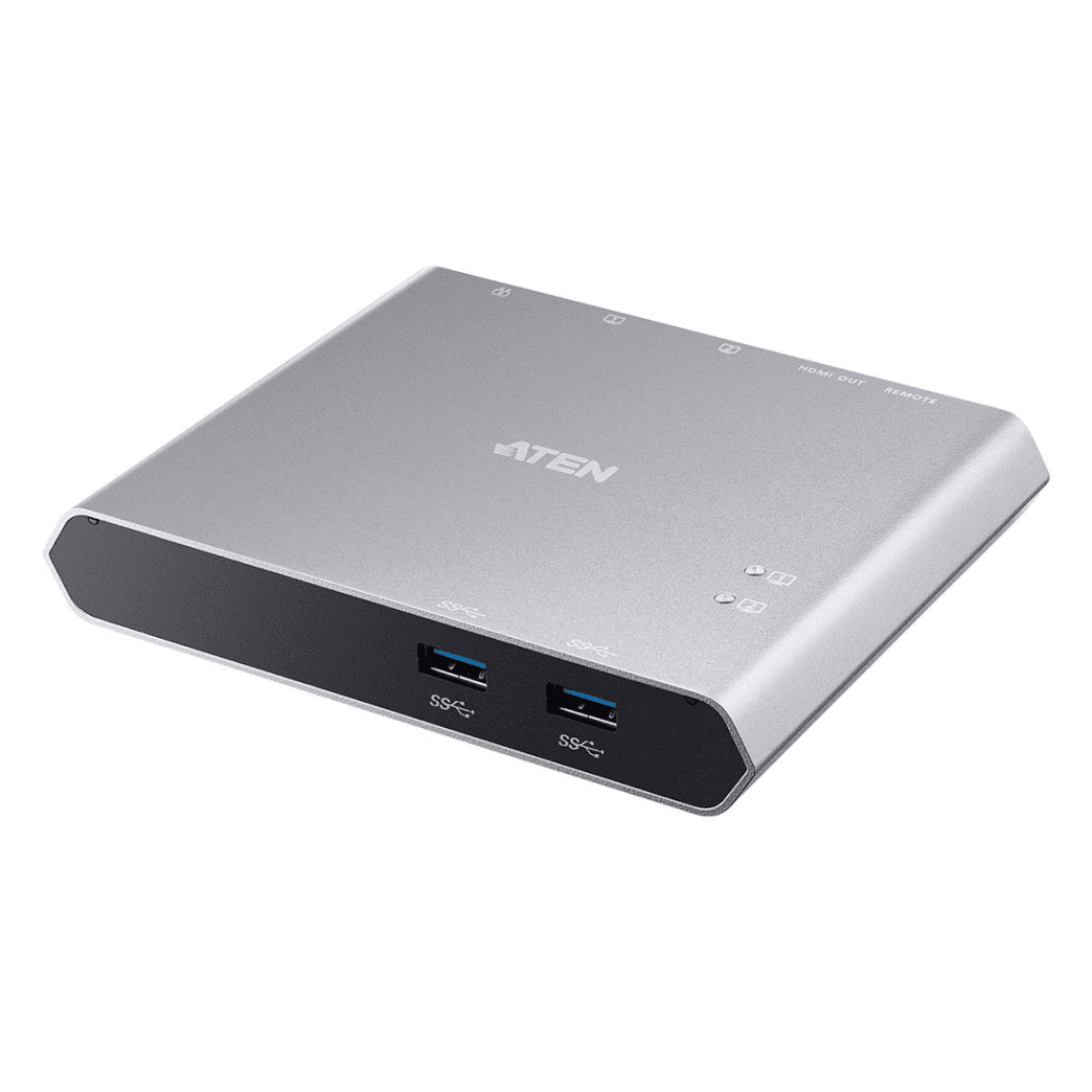 2-Port USB-C Gen 1 Dock Switch met Power Pass-through