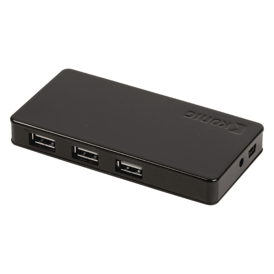 4 Poorten Hub USB 2.0 Gevoed Zwart