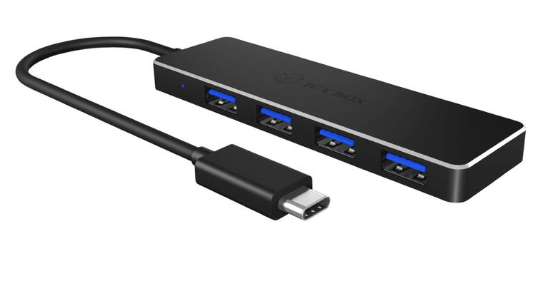 4 Poorten Hub USB 3.0 Zwart