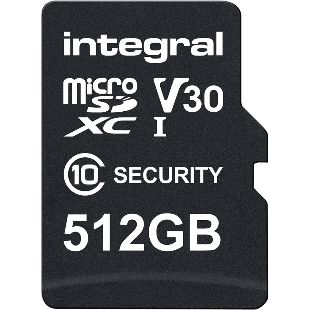 512 GB Security Camera microSD-kaart voor Dash Cams, Home Cams, CCTV, Body Cams & Drones