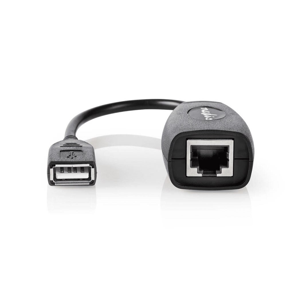 Actieve USB-Kabel USB 1.1 USB-A Male RJ45 Female 12 Mbps 0.20 m Rond Vernikkeld PVC Koper Doos