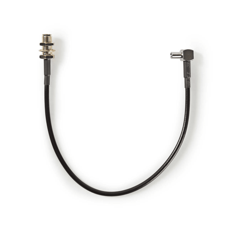 Antennekabel SMA Female TS9 Verguld 50 Ohm Enkelvoudig Afgeschermd 0.20 m Rond PVC Zwart Doos